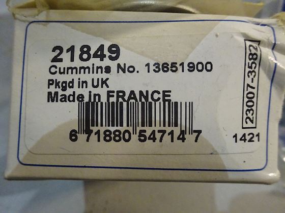 Jabsco spareparts for pump #4