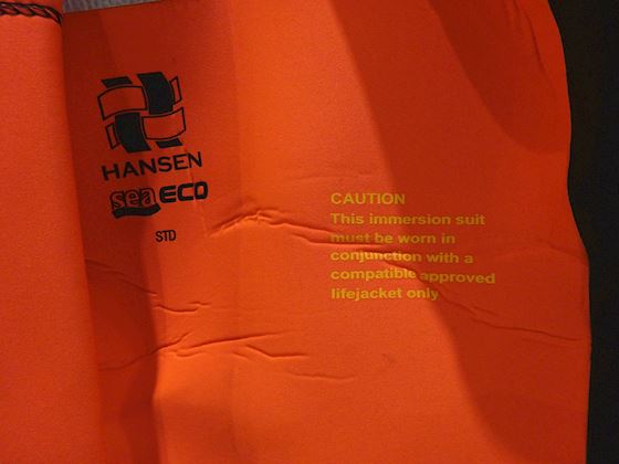 Hansen Sea Eco Immersion Suit #3