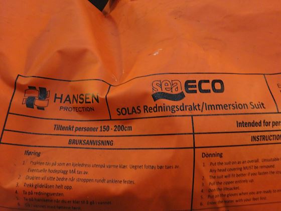Hansen Sea Eco Immersion Suit #6