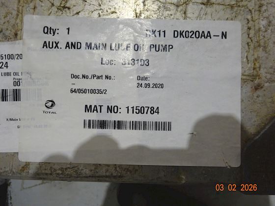 OPH 49610 GTS Albany 90GPM Lube Oil Pump #9