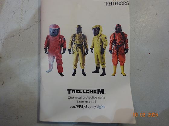 Chemical Protective Suit with Mask in Cabinet #9