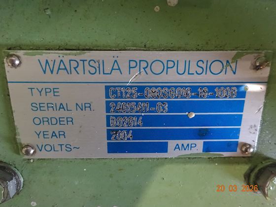 Wärtsilä- Wartsila Propulsion CT125-090SG016-18-100B Pump Station #4