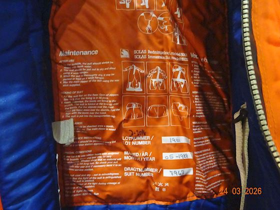 Solas Immersion Suit Model 5002 #5