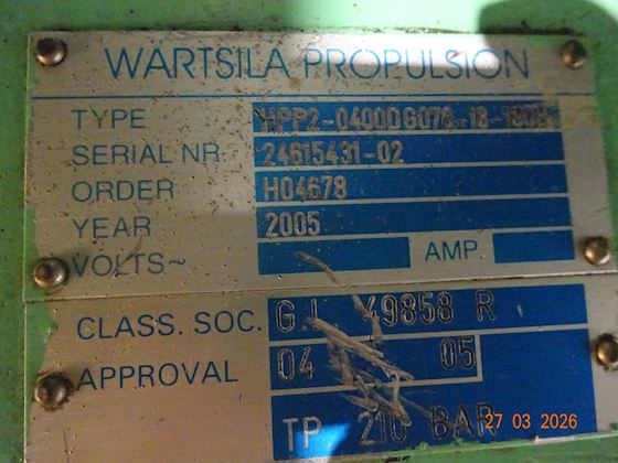 Wärtsilä- Wartsila Propulsion HPP2-0400DG078-18-180B #5