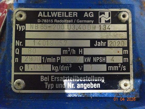 Allweiler AG NB65-200 U3.40DW 134 #3