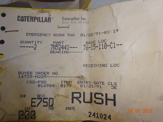 Caterpillar Bearing 7N5244X #3