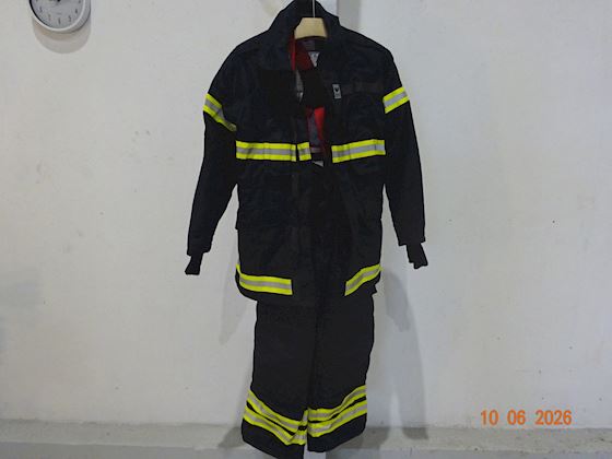 Cabinet W/ Complete Firemans Outfit & Equipment #2