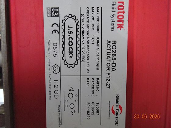 Rotork RC265-DA Pneumatic Actuator Valve Ø400 #2