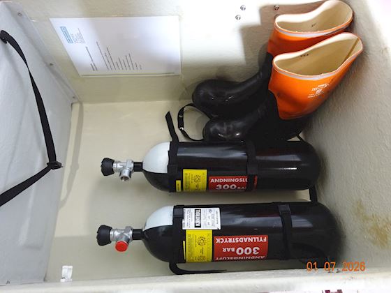 Cabinet W/ Firemans Outfit & Oxygen #2