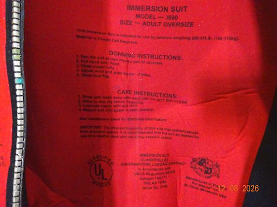 Immersion Suit model 1590 #3