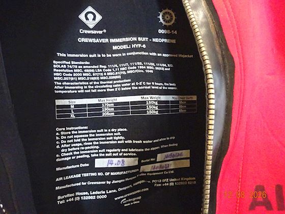 Crewsaver Emmersion Suit- Neoprene #3