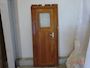 Wooden Door with Brass Hinges + Window #1