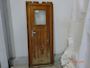 Wooden Door with Brass Hinges + Window #1