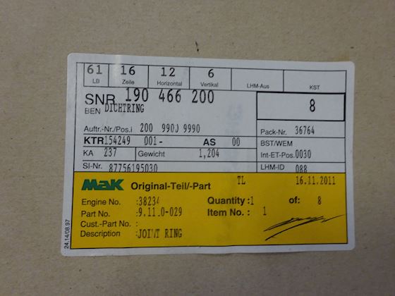 MAK Sealing ring 9.11.0-029 #2