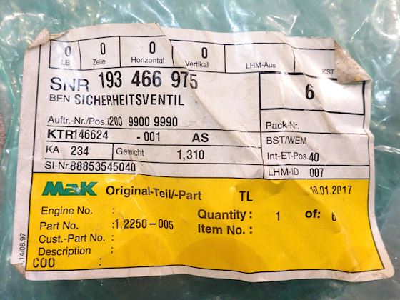 MAK Overtryksventil 193 466 975 #2