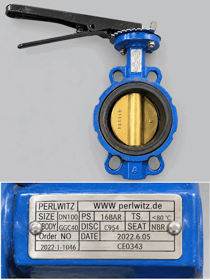 Perlwitz Butterfly valve #1