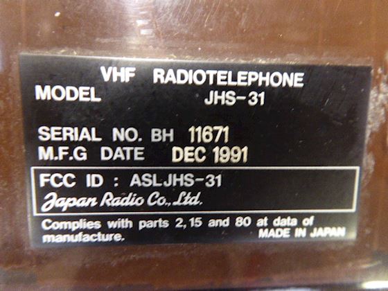 JRC JHS-31 Marine VHF Radiotelphone #5