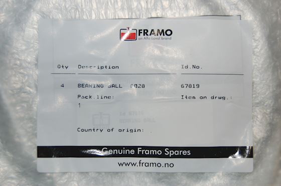 Framo Bearing Ball 6028 #2