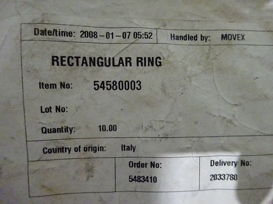 Alfa Laval Rectangular Ring 54580003 #3