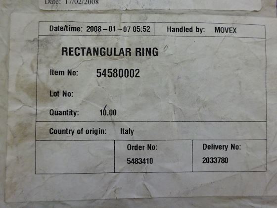 Alfa Laval Rectangular Ring 54580002 #3