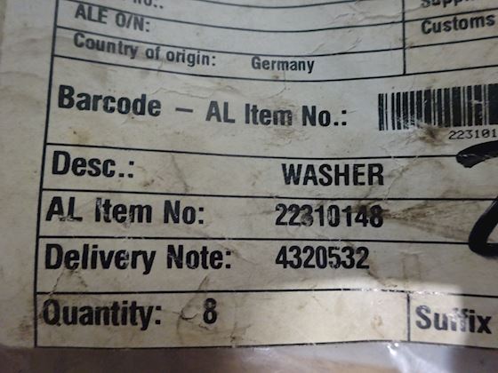 Alfa Laval Washer 22310148 #2