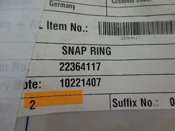 Alfa Laval Snap Ring 22364117 #2