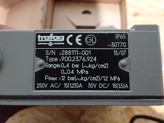 Alfa Laval Pressure Switch 0-4 Bar 176373601 #2
