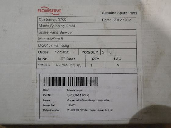 Gasket kit for 3-way temp control valve #3