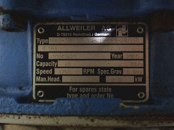 Allweiler AG NB65-160 U3.1D-W19-ME3-28/250 #9