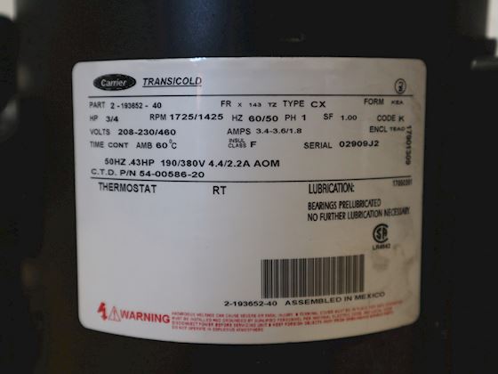 Carrier CX Electric motor #5